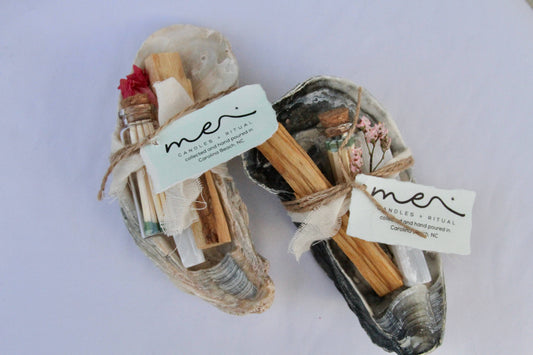 Cleansing Ritual - Palo Santo, Selenite, Matches, Oyster Shell